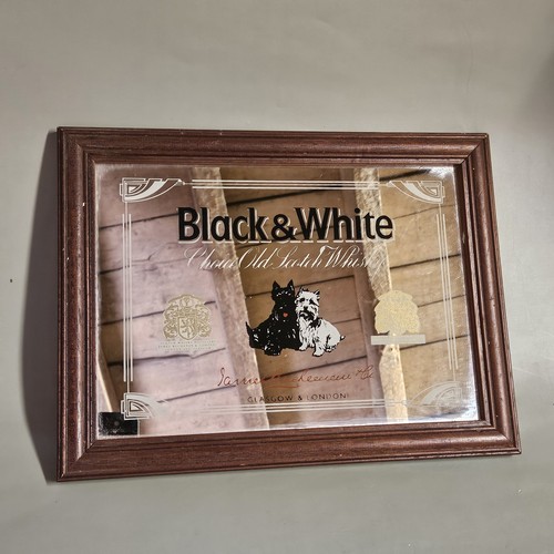 Cadre miroir black white - miroir, /